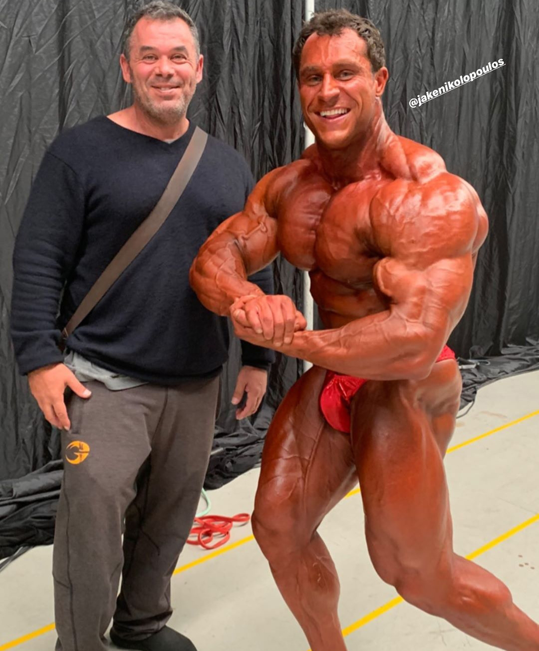 Jake Nikolopoulos�v z�kulis� amat�rsk�ho Arnold Classic Australia 2020, kde vystoupil exhibi�n�