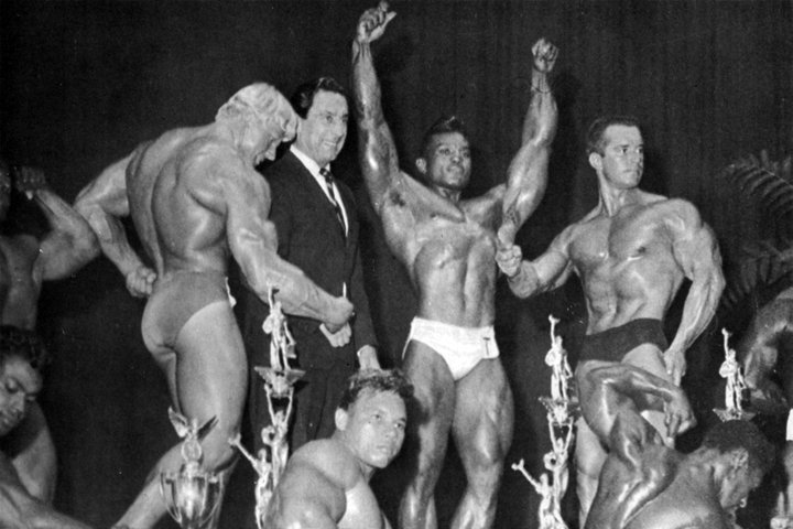 Dave Draper, Sergio Oliva a Chet Yorton v roce 1966