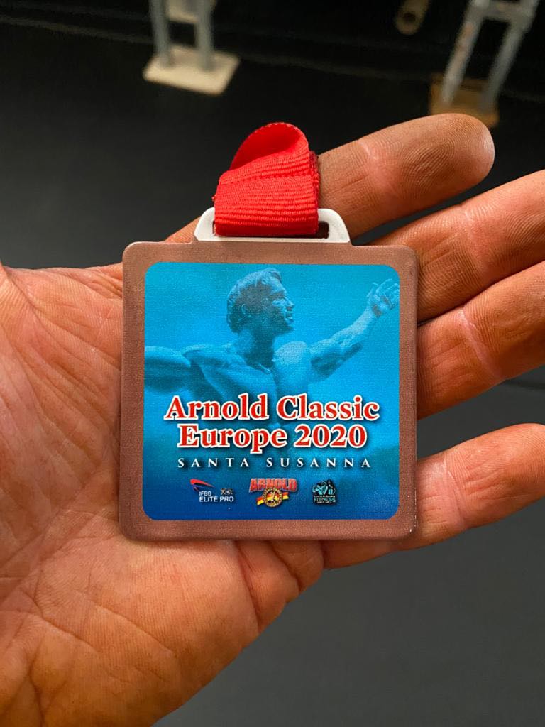 Medaile Michala Sittera z Arnold Classic Europe 2020�