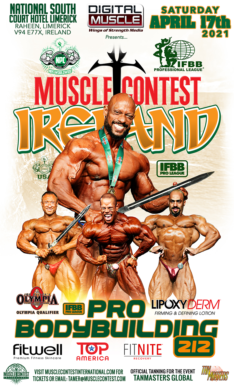 Infografika k Musclecontest Ireland Pro 2021