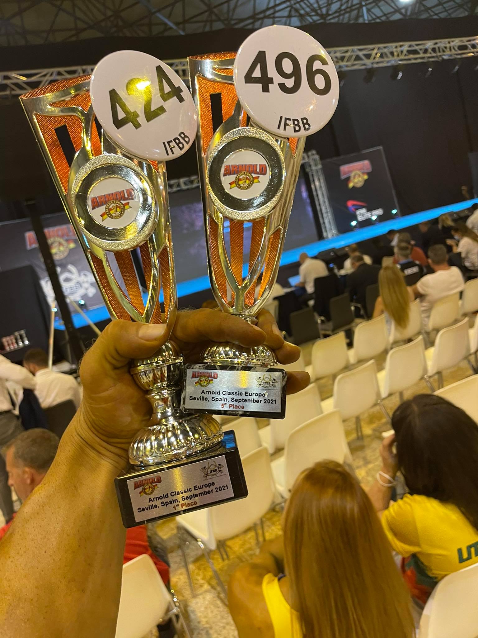 Trofeje Michala Krop��ka z Arnold Classic Europe 2021�