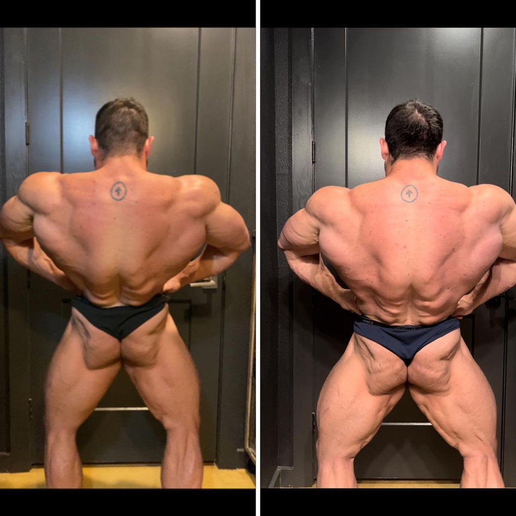 Ross Flanigan 4 t�dny p�ed NPC Nationals 2020 vs. 4 t�dny p�ed Indy Pro 2022