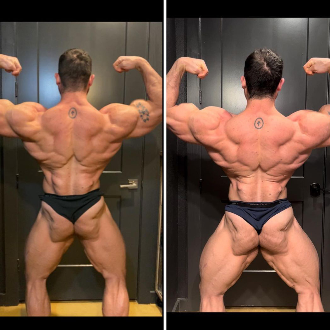 Ross Flanigan 4 t�dny p�ed NPC Nationals 2020 vs. 4 t�dny p�ed Indy Pro 2022