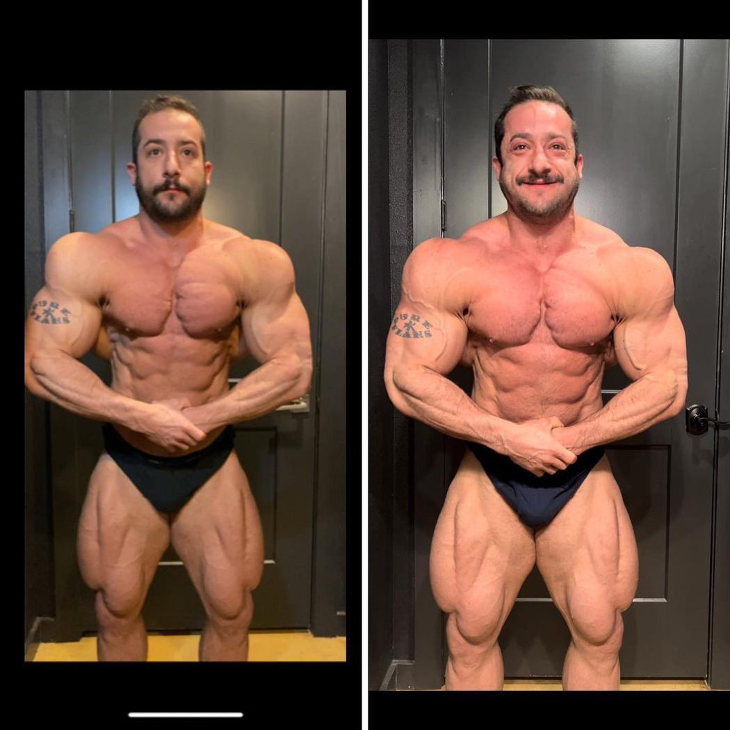 Ross Flanigan 4 t�dny p�ed NPC Nationals 2020 vs. 4 t�dny p�ed Indy Pro 2022