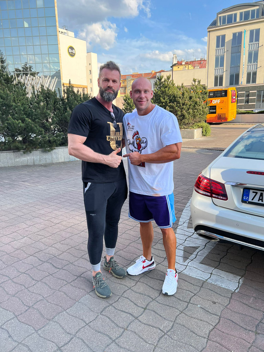 Ren� Blahovsk� a prezident SKF�R Roman Hajab��