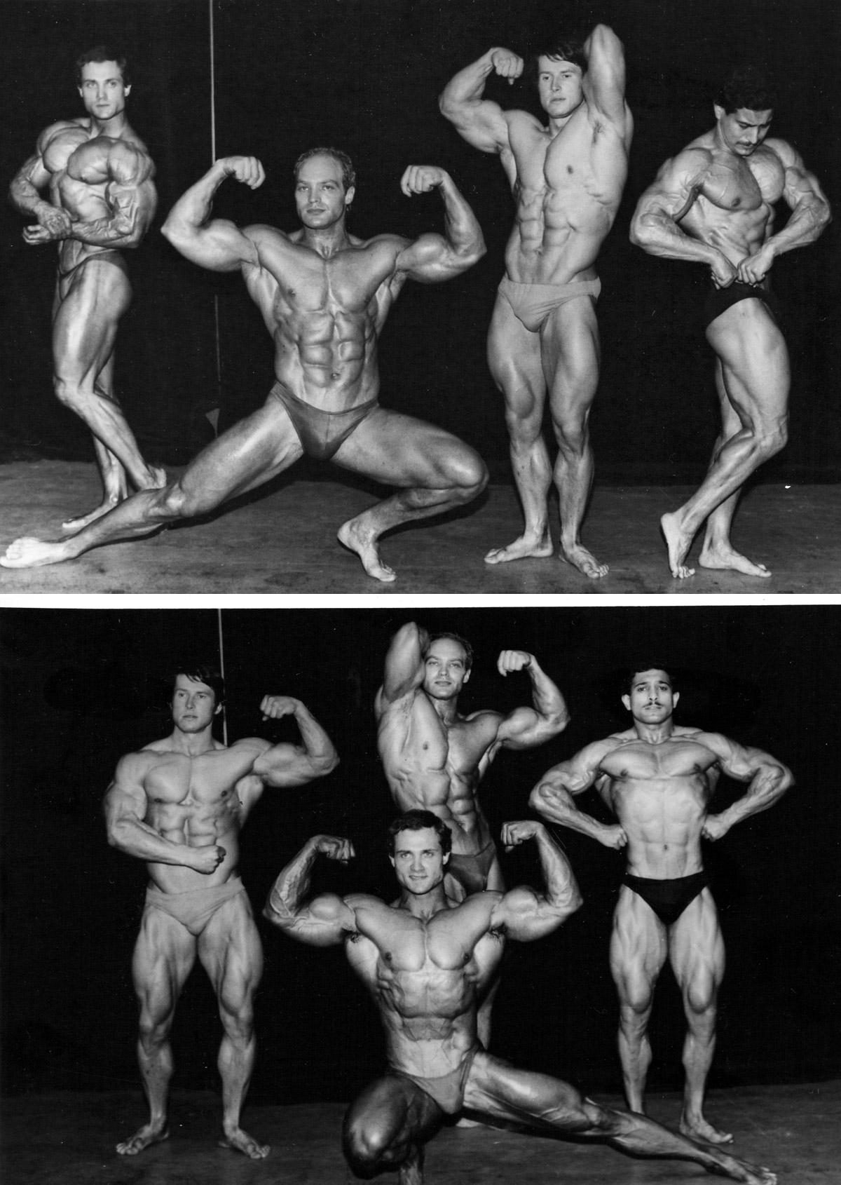 Mistrovstv� �SSR 1985 - v�t�zov� kategori� (zleva, horn� foto) Libor Mina��k, Milan Rolinec, Jaroslav Kulovan�, Anton �aray