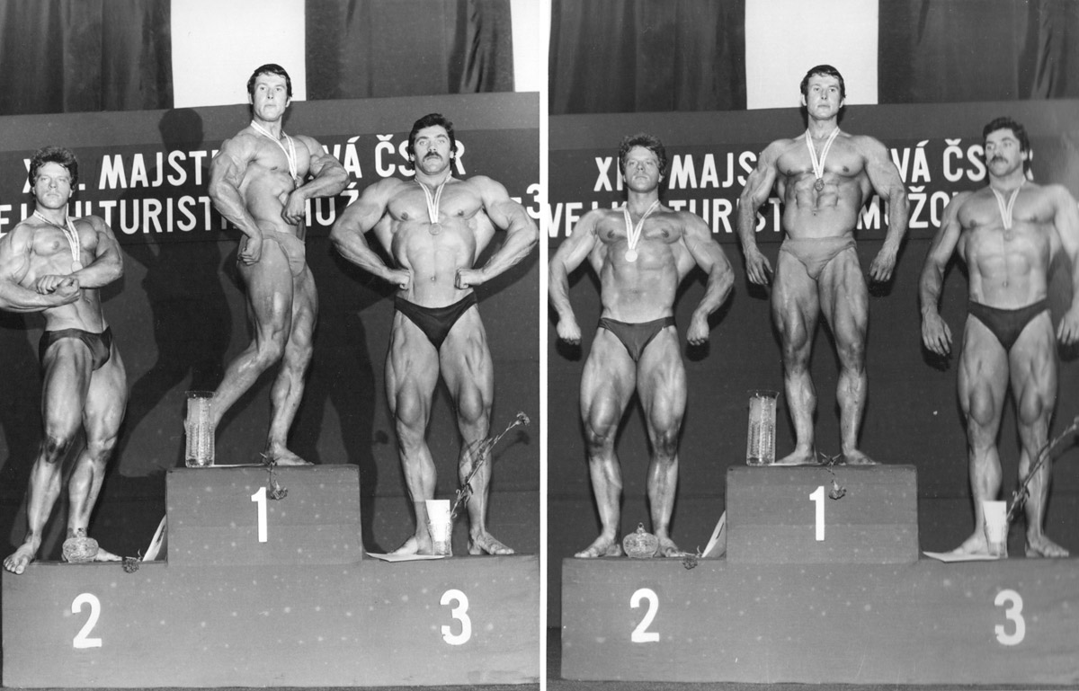 Mistrovstv� �SSR 1986, kategorie do 179 cm - 1. Jaroslav Kulovan�, 2. Jan �ern�, 3. Rudolf Kordo� 