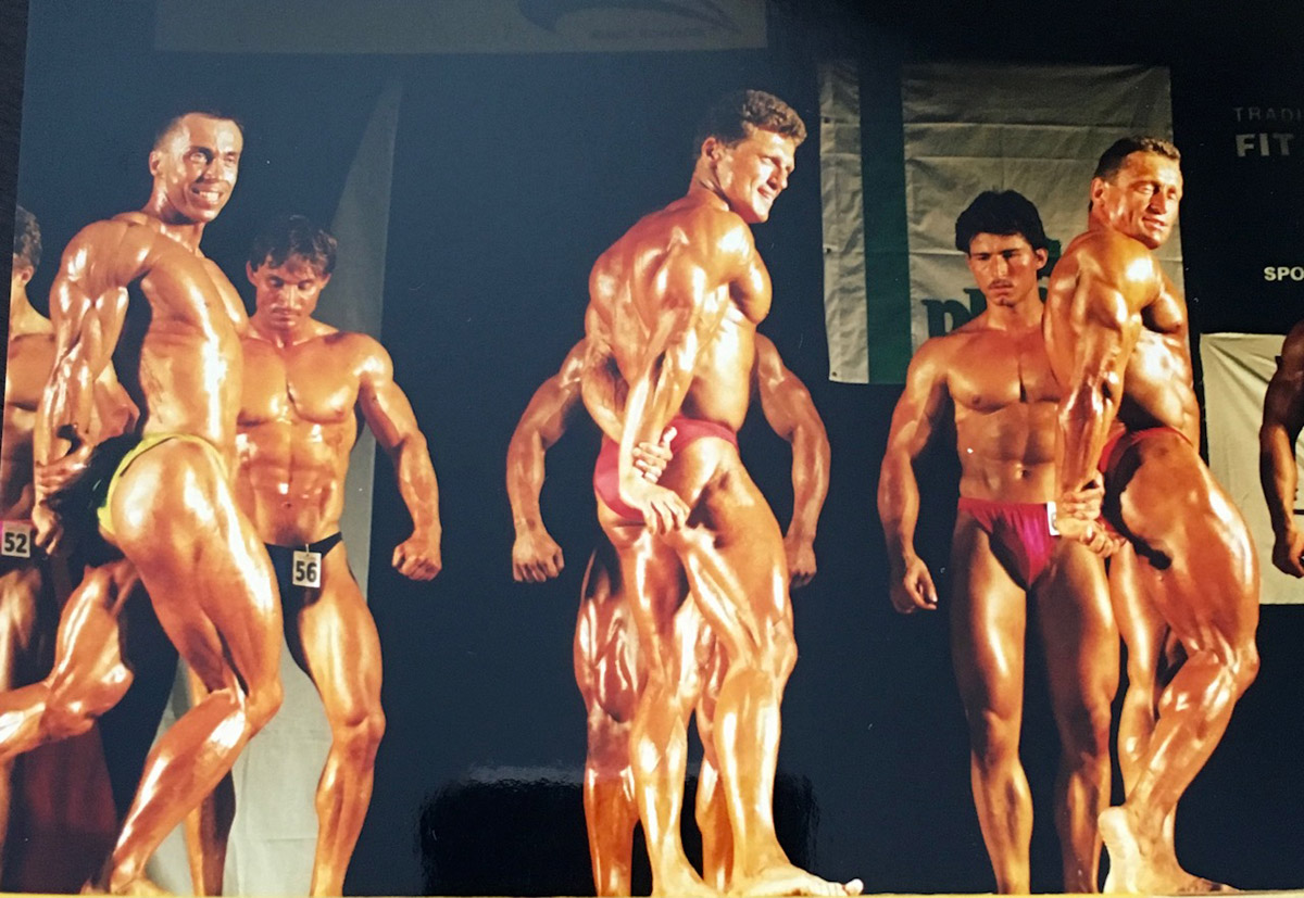 M�R 1994, kategorie do 80 kg, zleva Miroslav Kl�ma (3. m�sto), Julius �afr (2.) a Milo� Pavl� (v�t�z) 