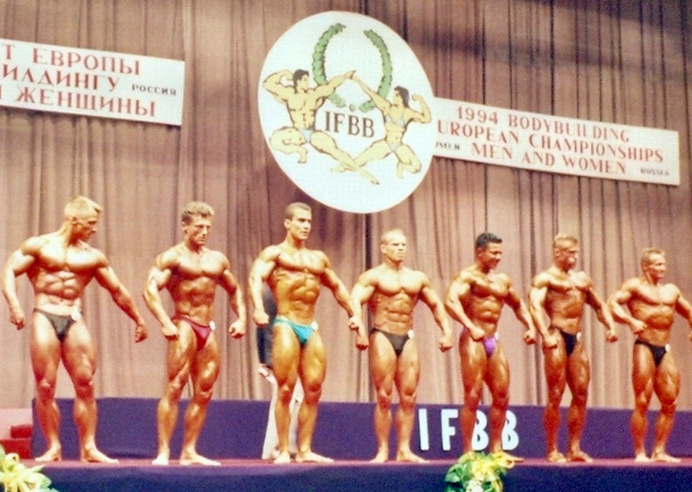 Mistrovstv� Evropy 1994, 9. m�sto v kategorii do 80 kg, Julius �afr druh� zleva