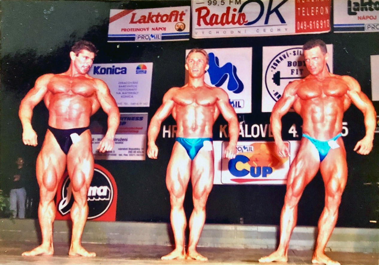 Promil Cup 1995, Julius �afr absolutn� v�t�z vpravo, vlevo Rumun Giurgi, uprost�ed V�clav Kv��a