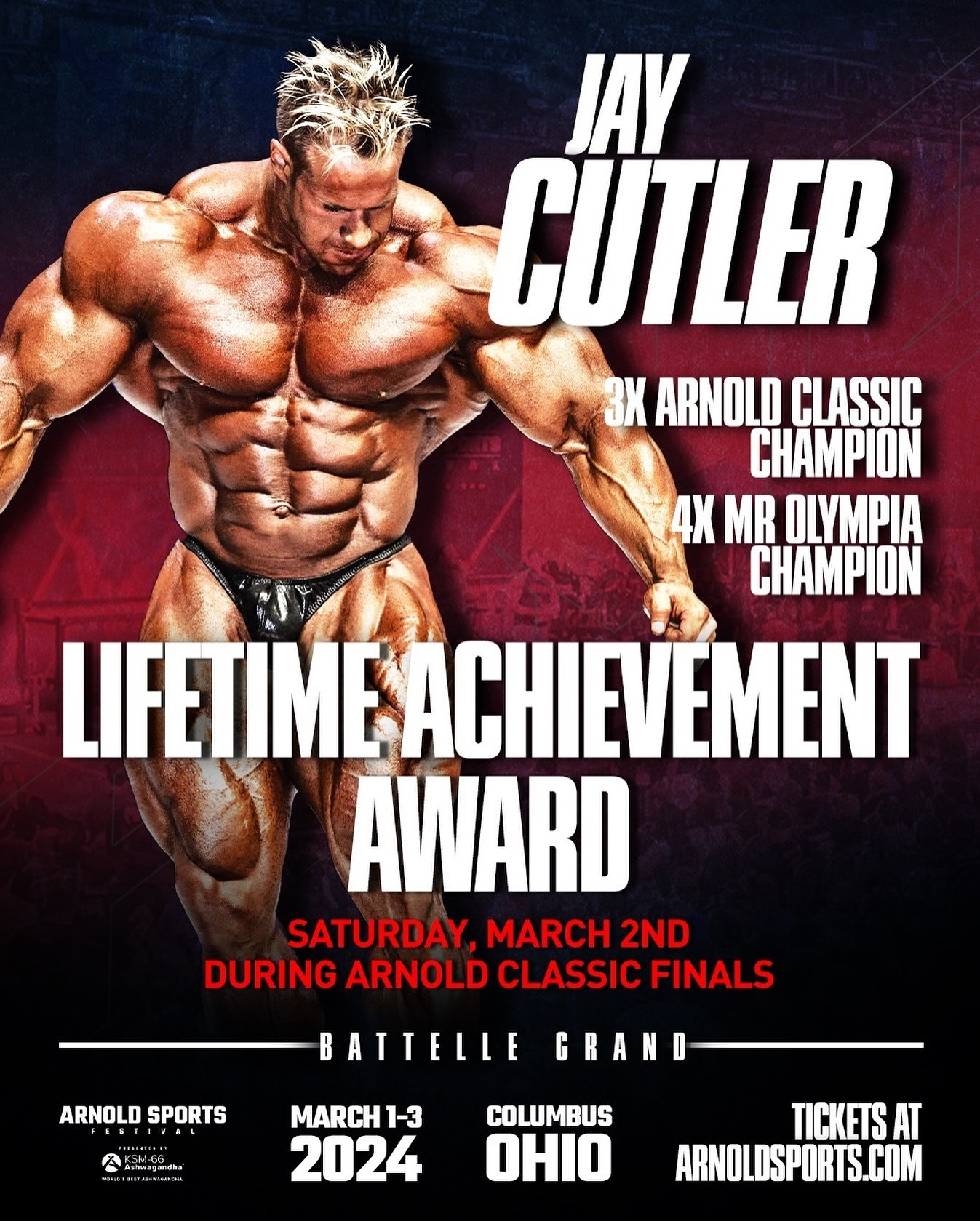 Infografika k nadch�zej�c�mu ocen�n� Jaye Cutlera na Arnold Classic 2024