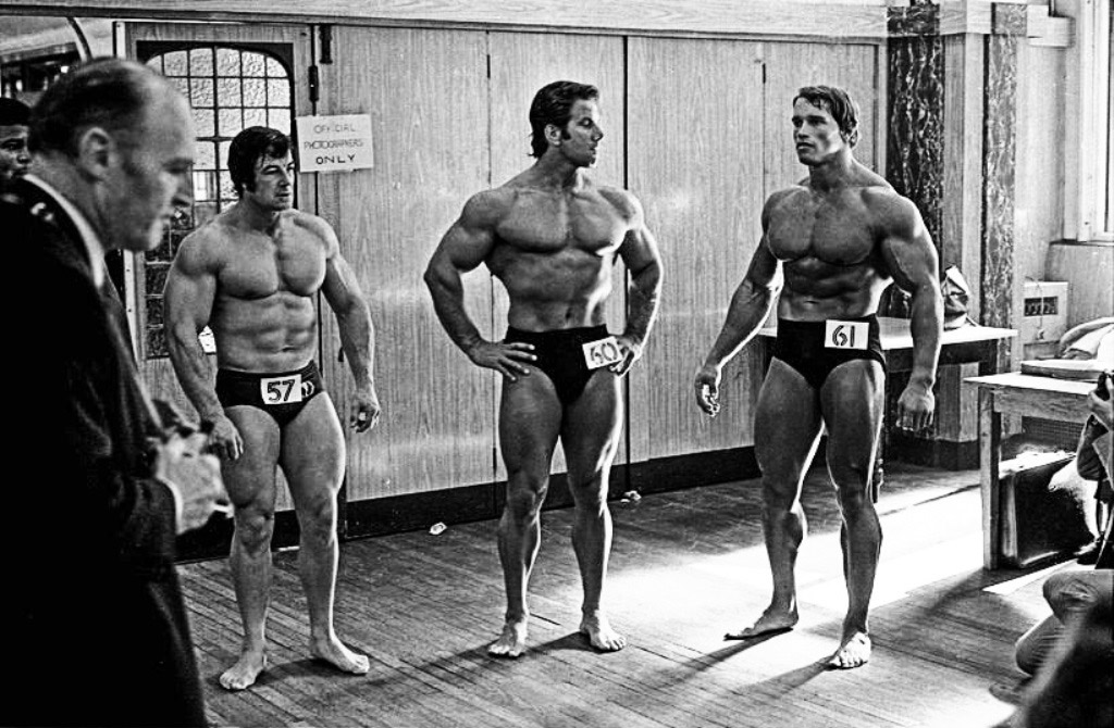 John Bubb, Reg Park, Arnold Schwarzenegger - Mr. Universe 1970