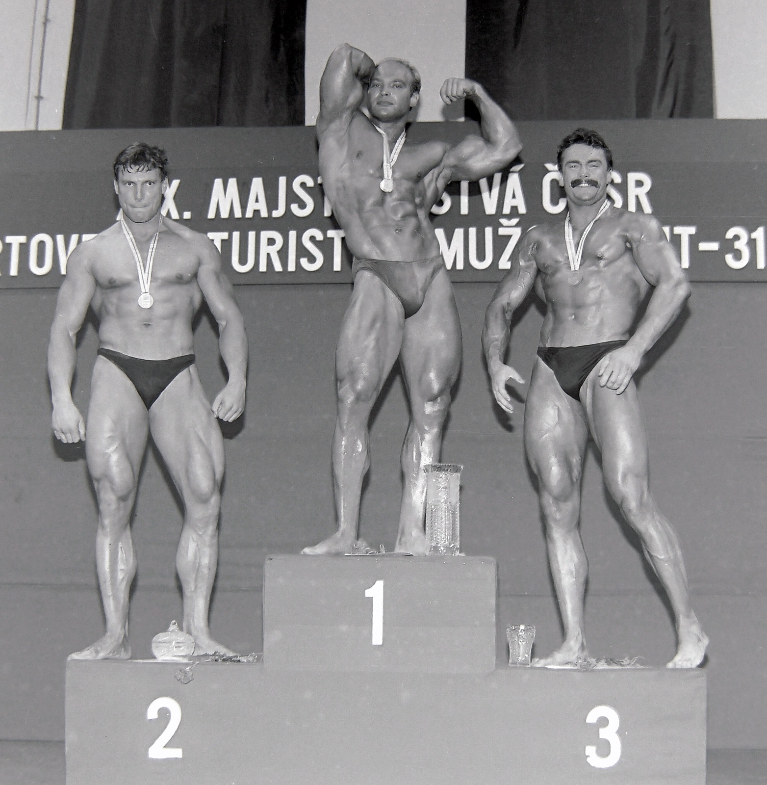Milan Rolinec na Mistrovstv� �SSR 1986 ve Svitu, 2. Peter Moln�r, 3. Ji�� Bedn��