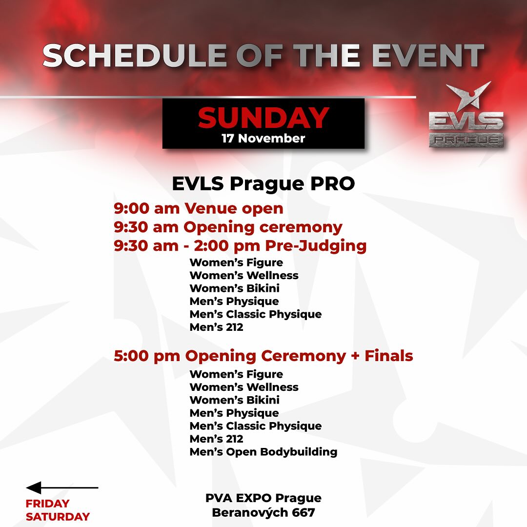 Harmonogram EVLS Prague 2024