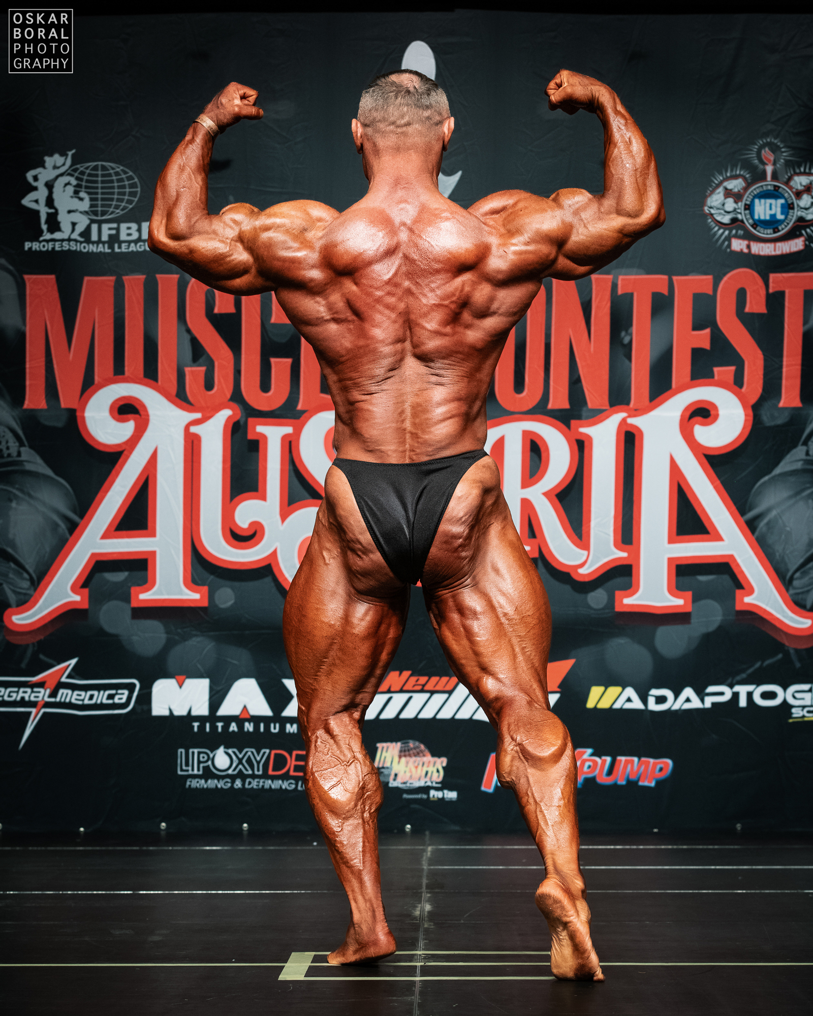 ��Libor Voborn�k p�i v�t�zn�m startu na Musclecontest Austria Pro Qualifier 2024 (foto: Oskar Boral)