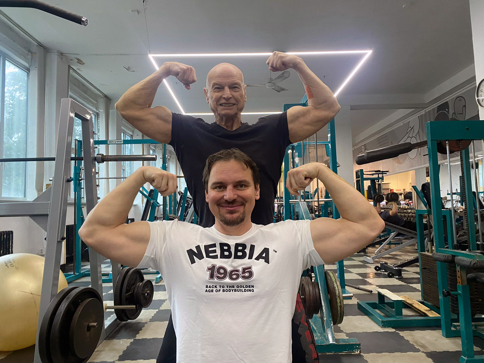 Bob Div�lek na tr�ninku s dlouholet�m sv��encem Lubo�em Mina��kem