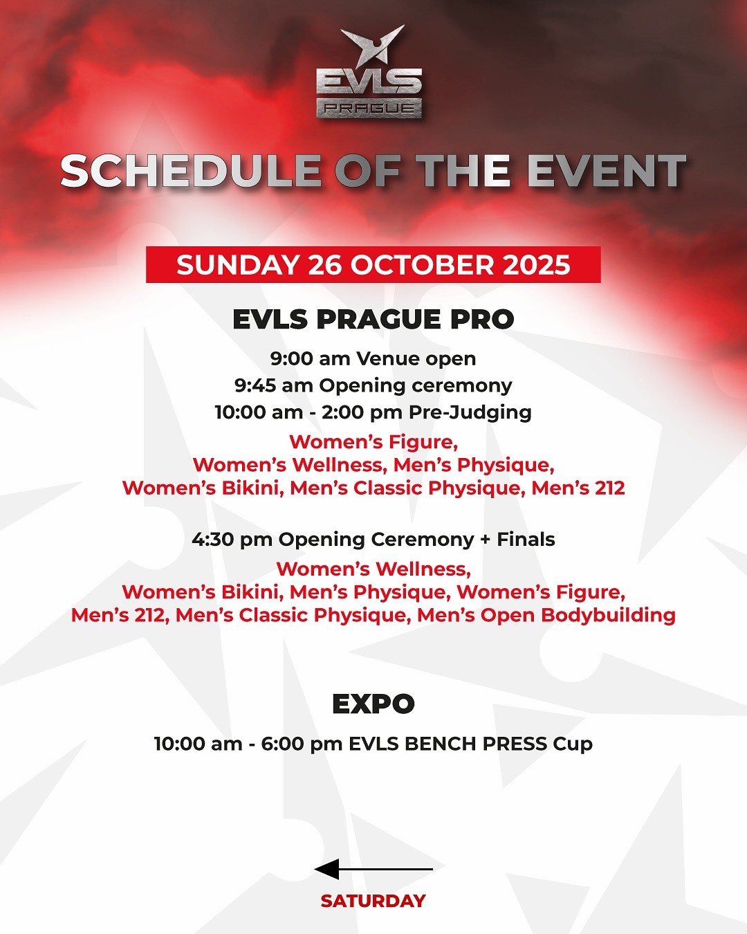 Harmonogram EVLS Prague 2025