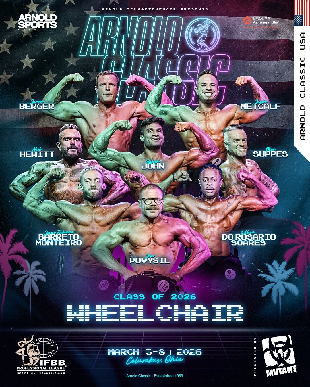 Infografika - z�vodn�ci pozvan� k ��asti na Arnold Classic 2026 v kulturistice voz��k���