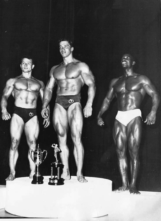 John Citrone, Arnold Schwarzenegger a Albert Beckles na sout�i NABBA (1967)
