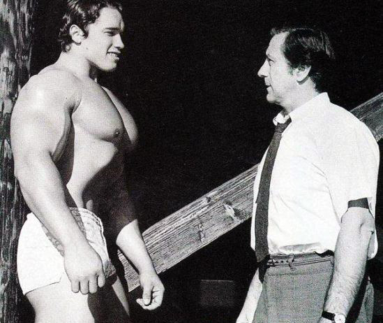 Arnold Schwarzenegger a Joe Weider