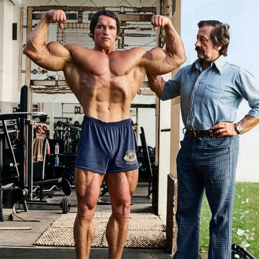 Arnold Schwarzenegger a Joe Weider