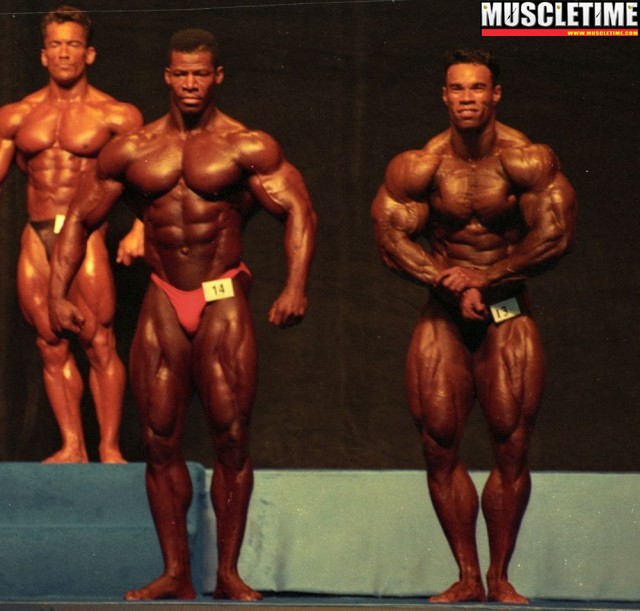 Ron Love a Kevin Levrone na Mr. Olympia 1993